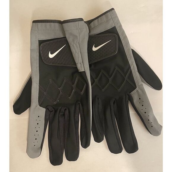 Nike Golf N0002526-081 PU Leather Black Grey Mens Size XL All Weather Gloves - Picture 1 of 6